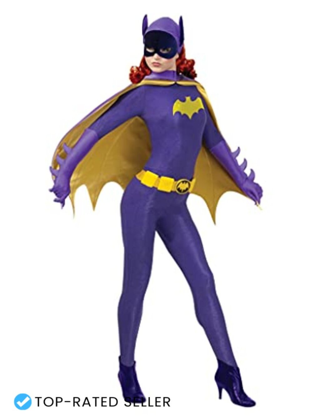 Batgirl Costume Jumpsuit Cape Gloves Mask 1966 Grand Heritage
